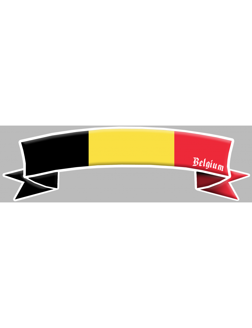 Flamme belge - 20x6cm - Sticker/autocollant Flamme belge - 20x6cm - Sticker/autocollant