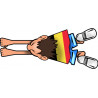 Attrape voiture Belge - 14x6cm - Sticker/autocollant