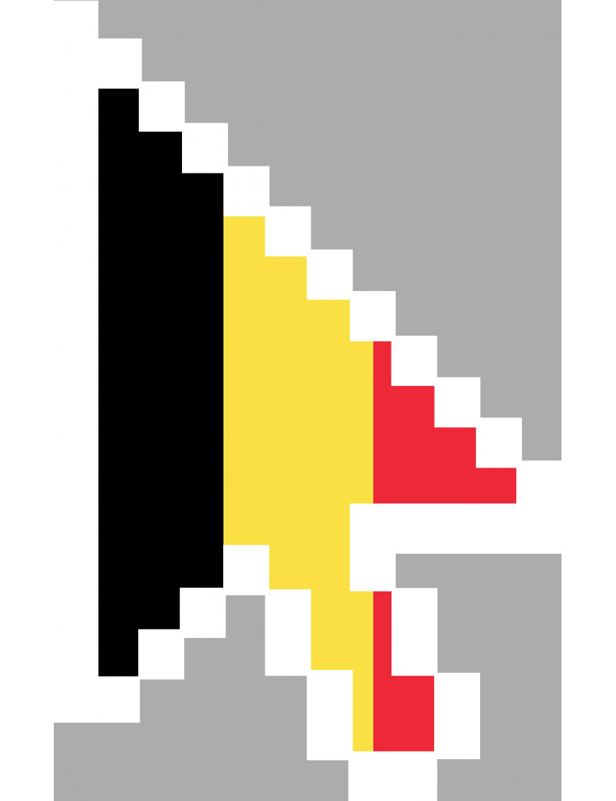 Curseur flèche belge - 10x6.3cm - Sticker/autocollant Curseur flèche belge - 10x6.3cm - Sticker/autocollant