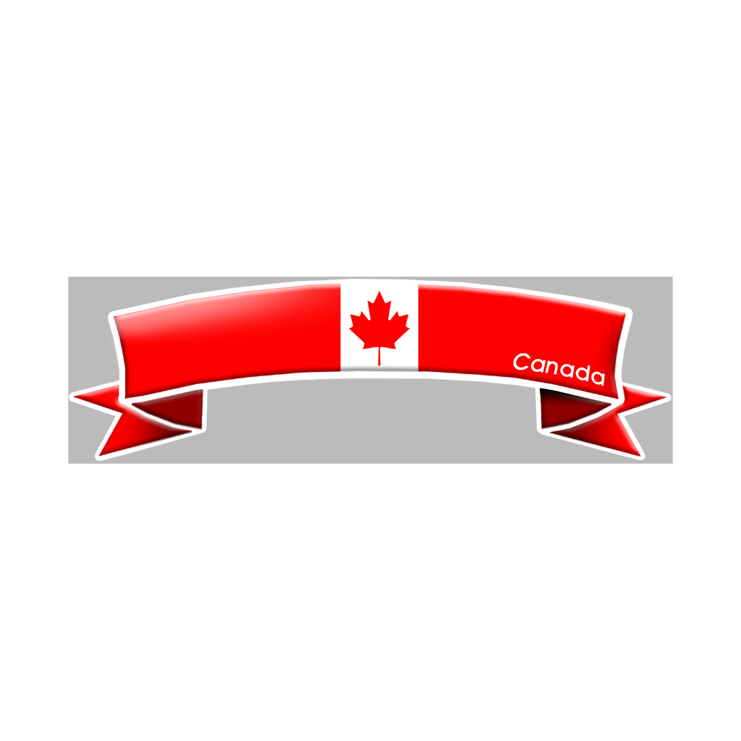 Flamme canadienne - 15x4.5cm - Sticker/autocollant