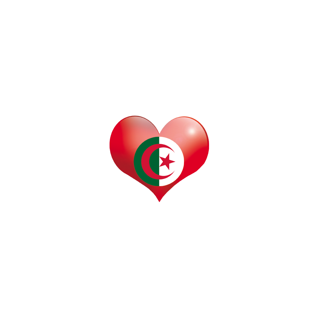 Coeur Algérien - 5x4.3cm - sticker/autocollant