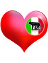 Coeur Italia - 5x4.3cm - Sticker/autocollant