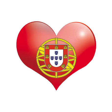 Coeur Portugal - 5x4.3cm - Sticker/autocollant