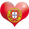 Coeur Portugal - 5x4.3cm - Sticker/autocollant