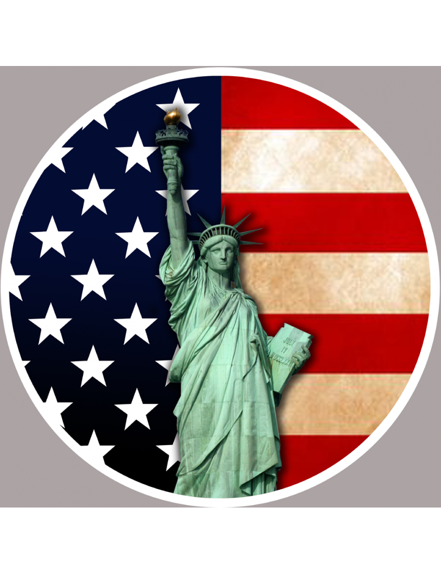 USA Statue de la liberté - 10cm - Sticker/autocollant USA Statue de la liberté - 10cm - Sticker/autocollant