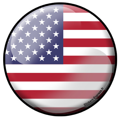 Drapeau Américain - 10x10cm - Sticker/autocollant Drapeau Américain - 10x10cm - Sticker/autocollant