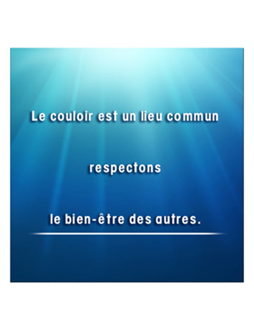 Espace commun couloir (15x15cm) - Sticker/autocollant