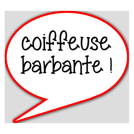 Coiffeuse barbante - 15x13.5cm - sticker/autocollant Coiffeuse barbante - 15x13.5cm - sticker/autocollant