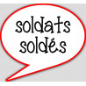 soldats soldés - 10x9cm - sticker/autocollant