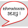 informaticienne sexy - 15x13.5cm - sticker/autocollant