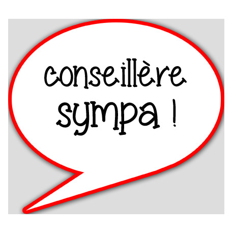 conseillère sympa - 15x13.5cm - sticker/autocollant conseillère sympa - 15x13.5cm - sticker/autocollant