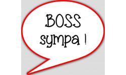 boss sympa - 10x9cm - sticker/autocollant