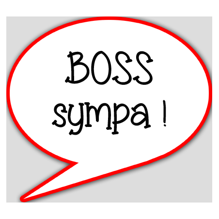 boss sympa - 10x9cm - sticker/autocollant