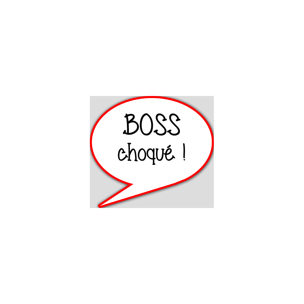 boss choqué - 15x13.5cm - sticker/autocollant