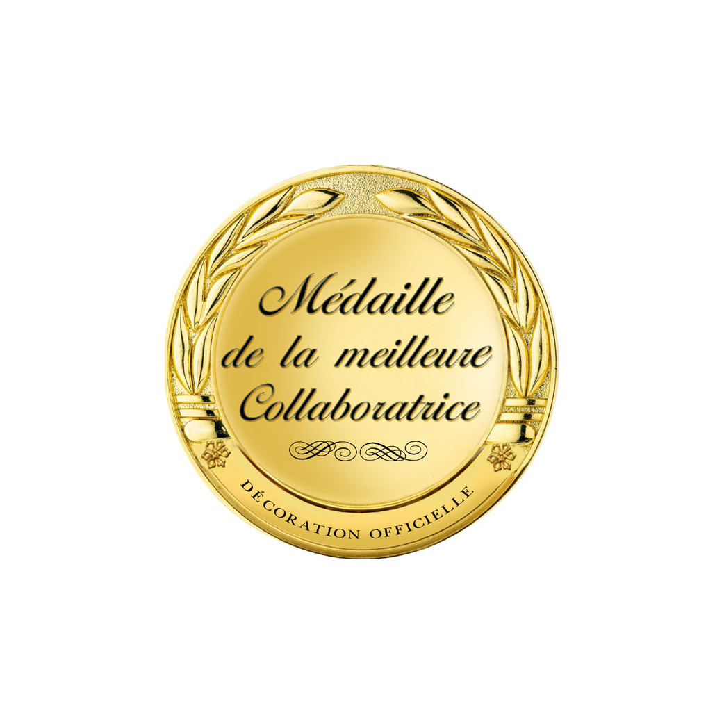 Médaille de la meilleure collaboratrice - 5x5cm - Sticker/autocollant