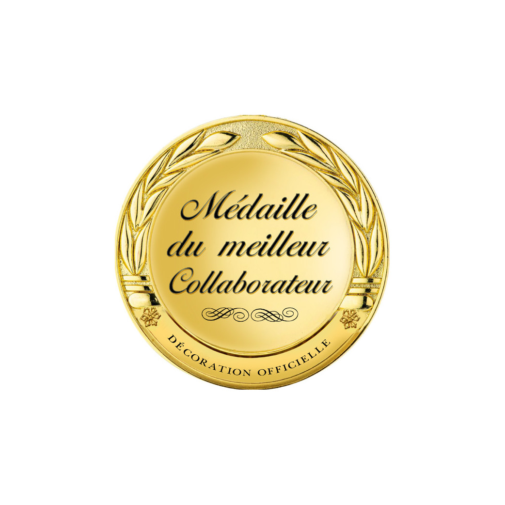 Médaille du meilleur collaborateur - 15x15cm - Sticker/autocollant