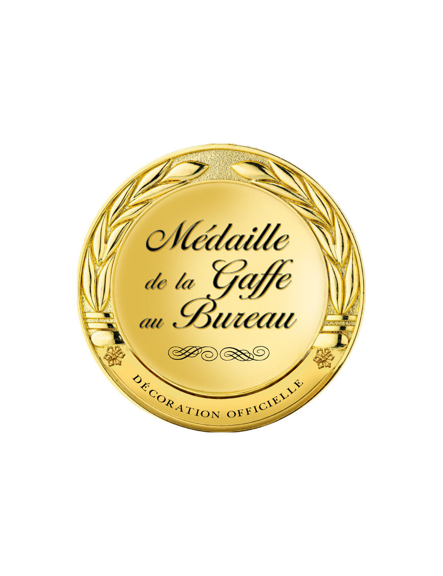 Médaille de la gaffe au bureau - 5x5cm - Sticker/autocollant