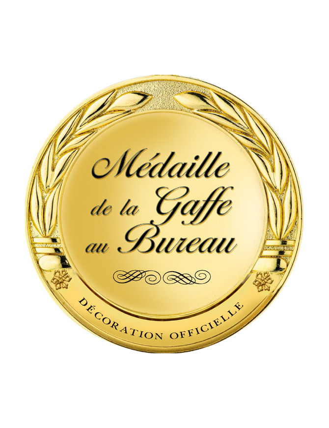 Médaille de la gaffe au bureau - 5x5cm - Sticker/autocollant