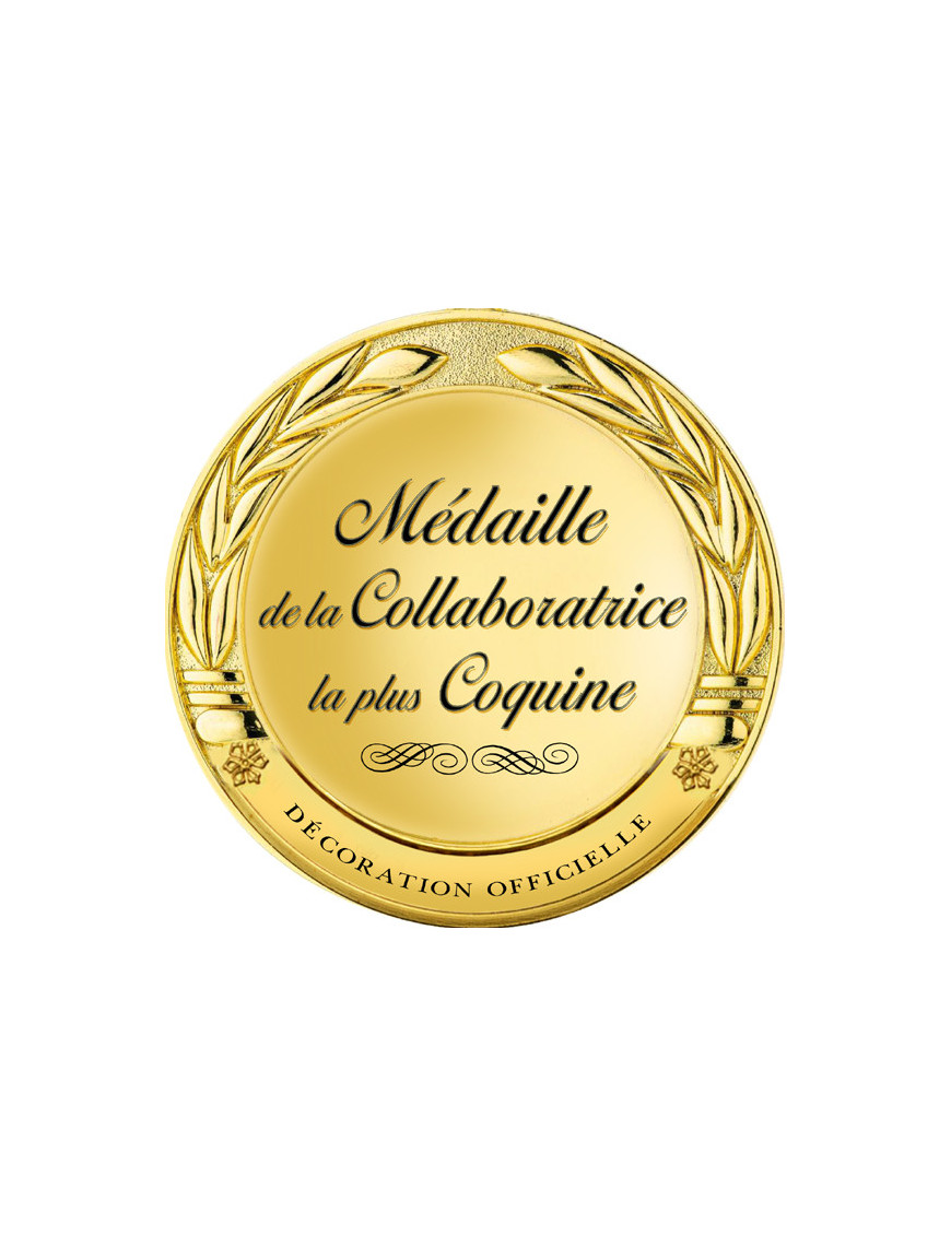 Médaille collaboratrice coquine - 15x15cm - Sticker/autocollant