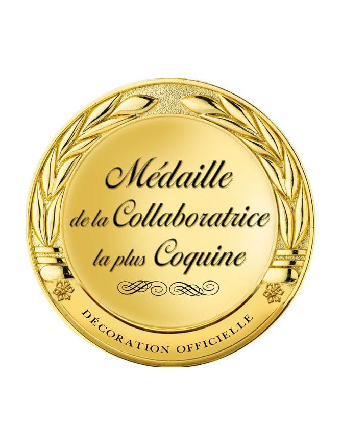 Médaille collaboratrice coquine - 10x10cm - Sticker/autocollant