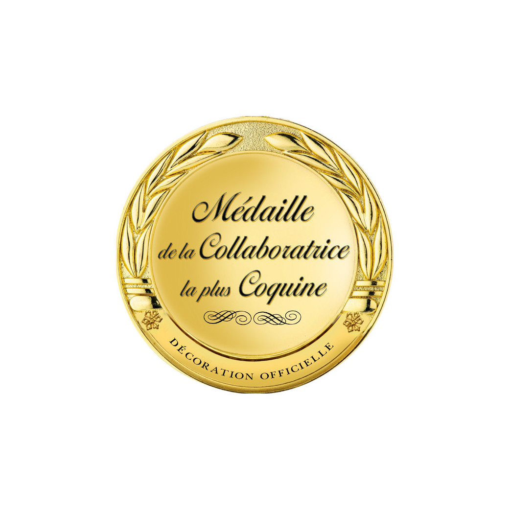 Médaille collaboratrice coquine - 5x5cm - Sticker/autocollant