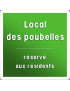 Local des poubelles (20x20cm) - Sticker/autocollant