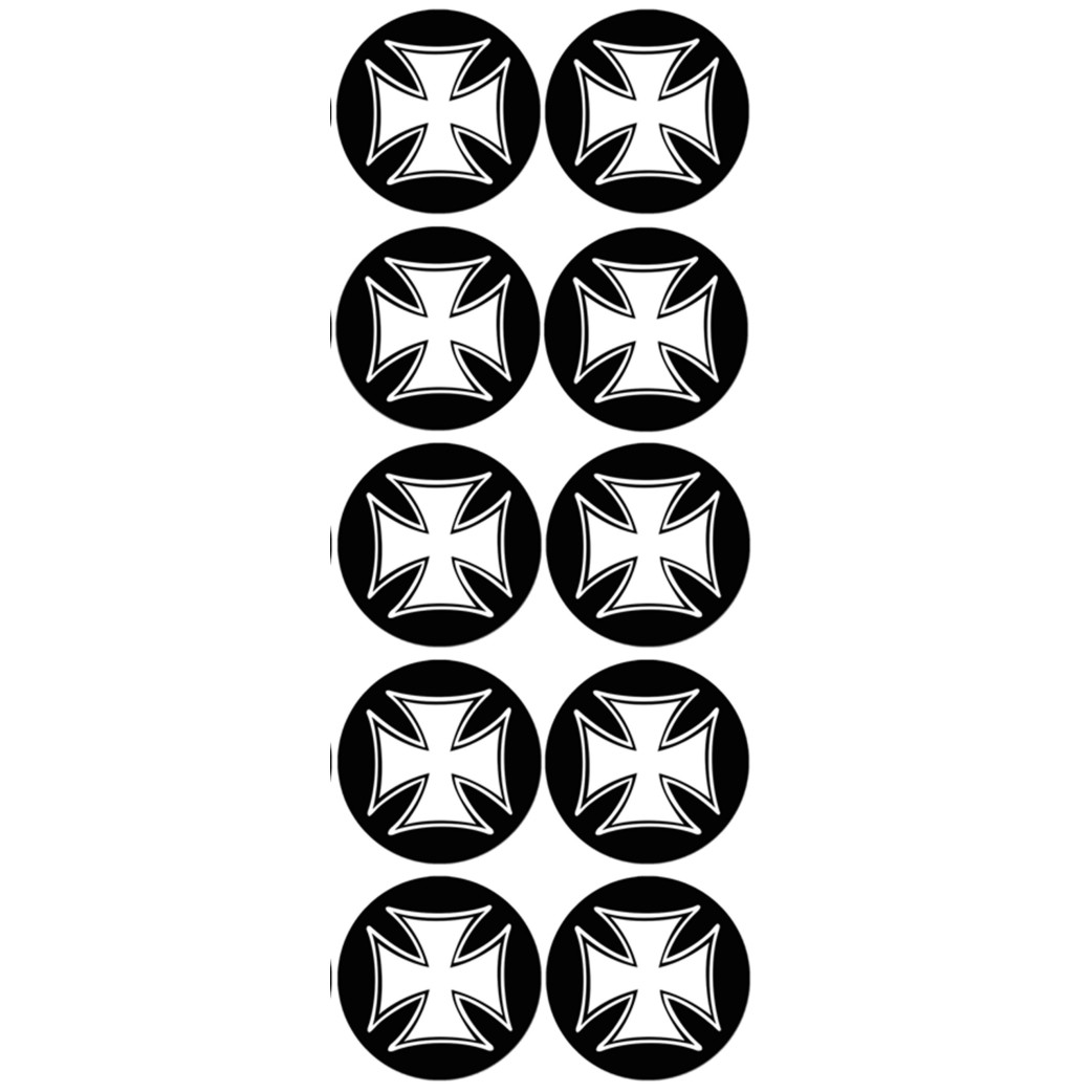 Croix de Malte (10 fois 5cm) - Sticker/autocollant