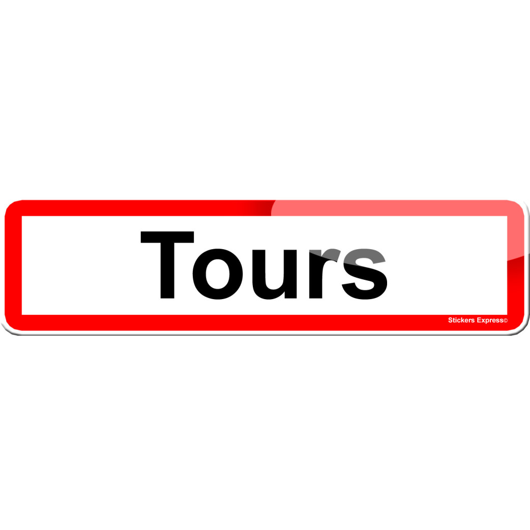 Tours (15x4cm) - Sticker/autocollant