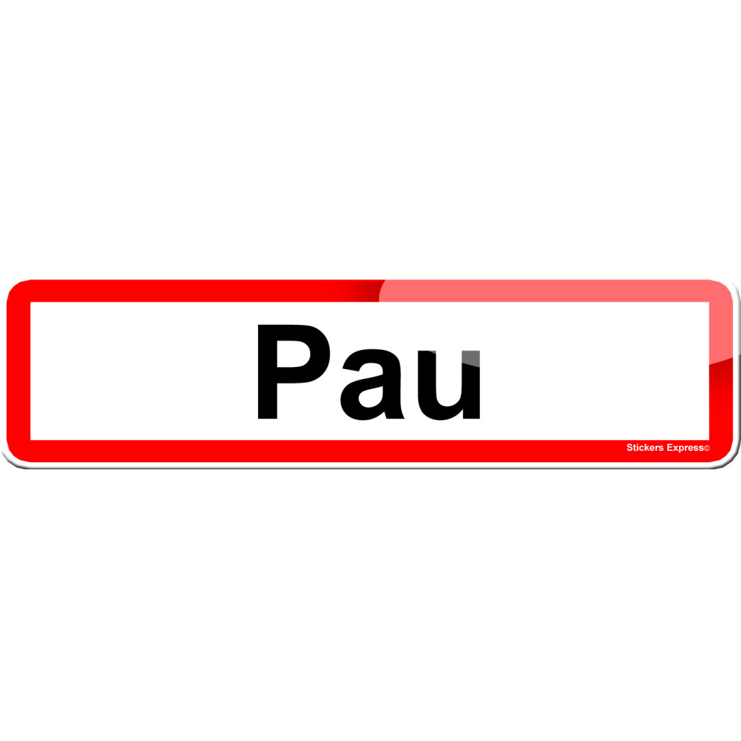 Pau (15x4cm) - Sticker/autocollant