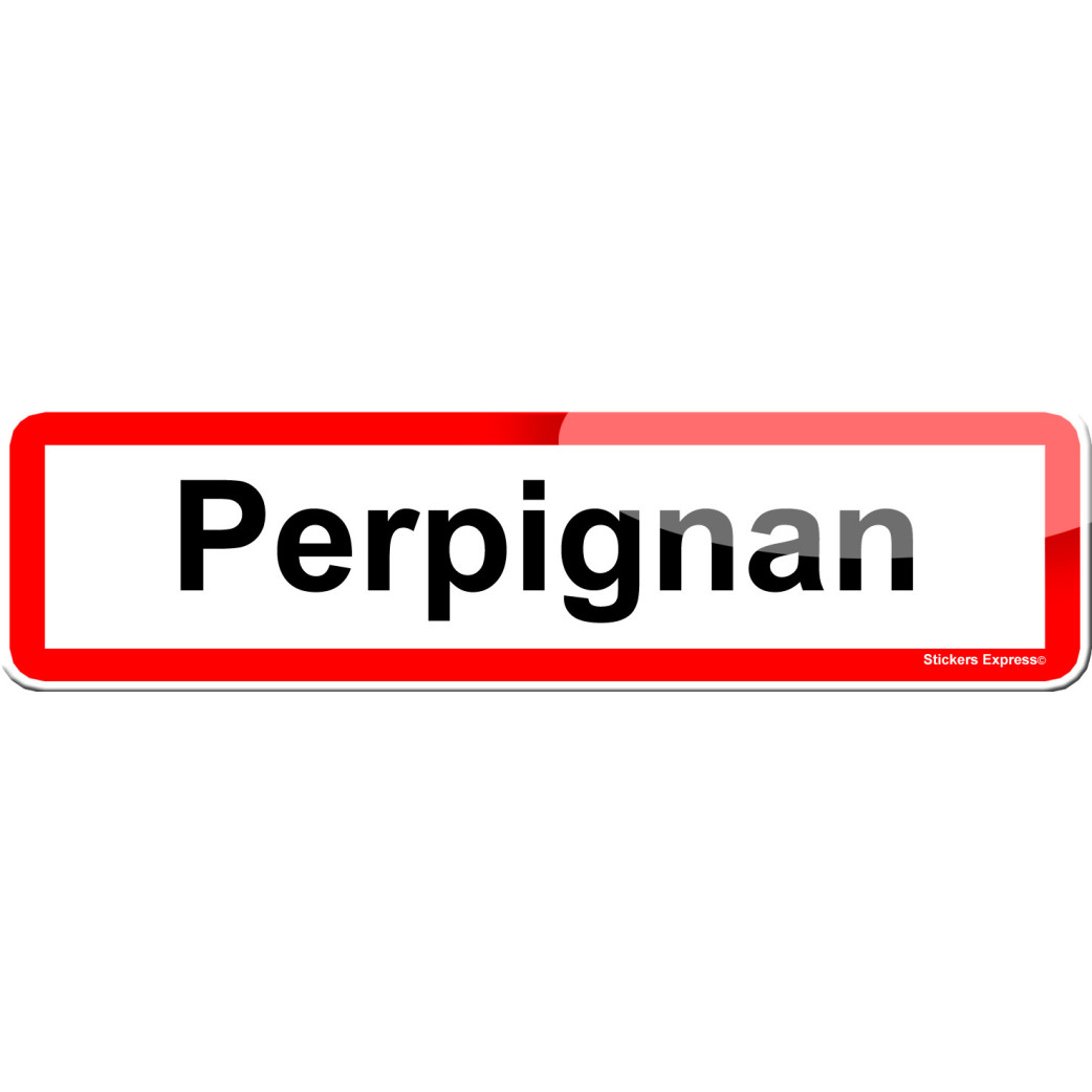 Perpignan (15x4cm) - Sticker/autocollant