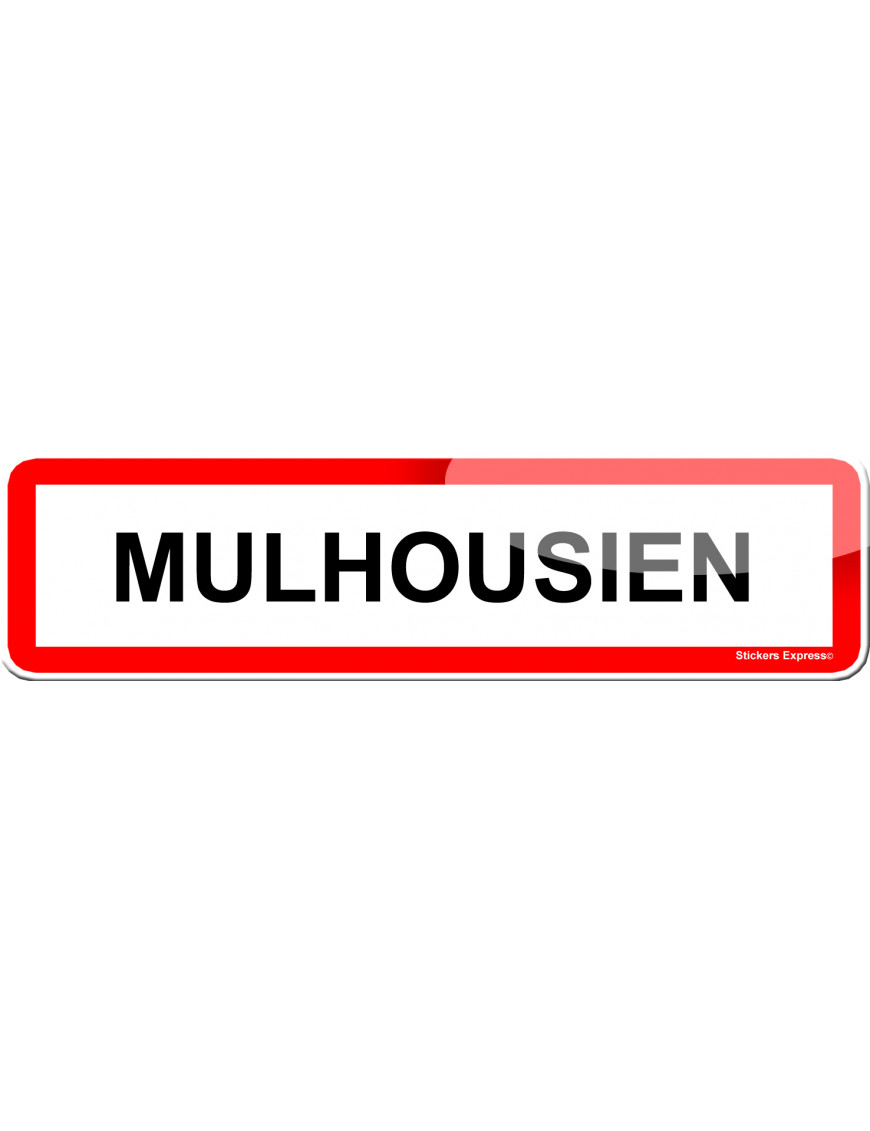 Mulhousien (15x4cm) - Sticker/autocollant Mulhousien (15x4cm) - Sticker/autocollant