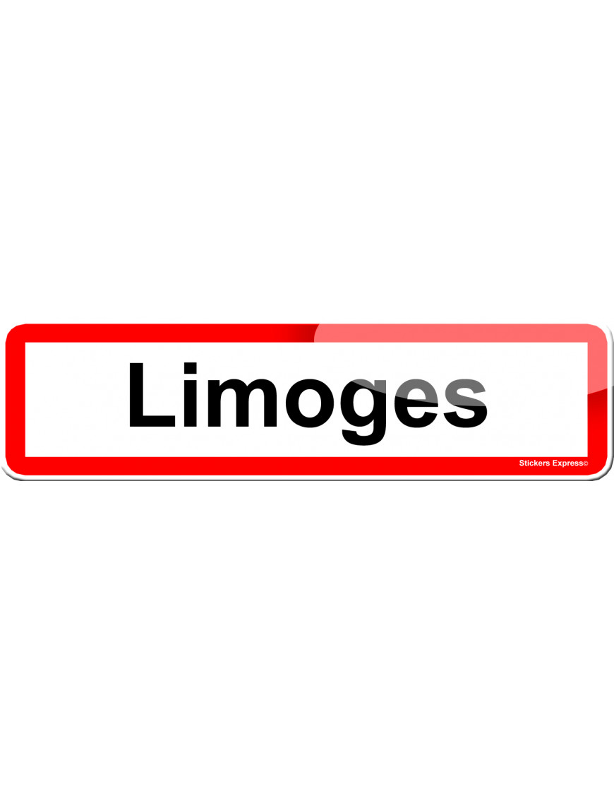 Limoges (15x4cm) - Sticker/autocollant Limoges (15x4cm) - Sticker/autocollant