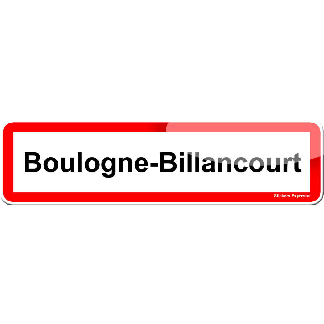 Boulogne-Billancourt (15x4cm) - Sticker/autocollant