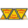 Zone Piégée - 3fois 10cm - 2fois 5cm - Sticker/autocollant