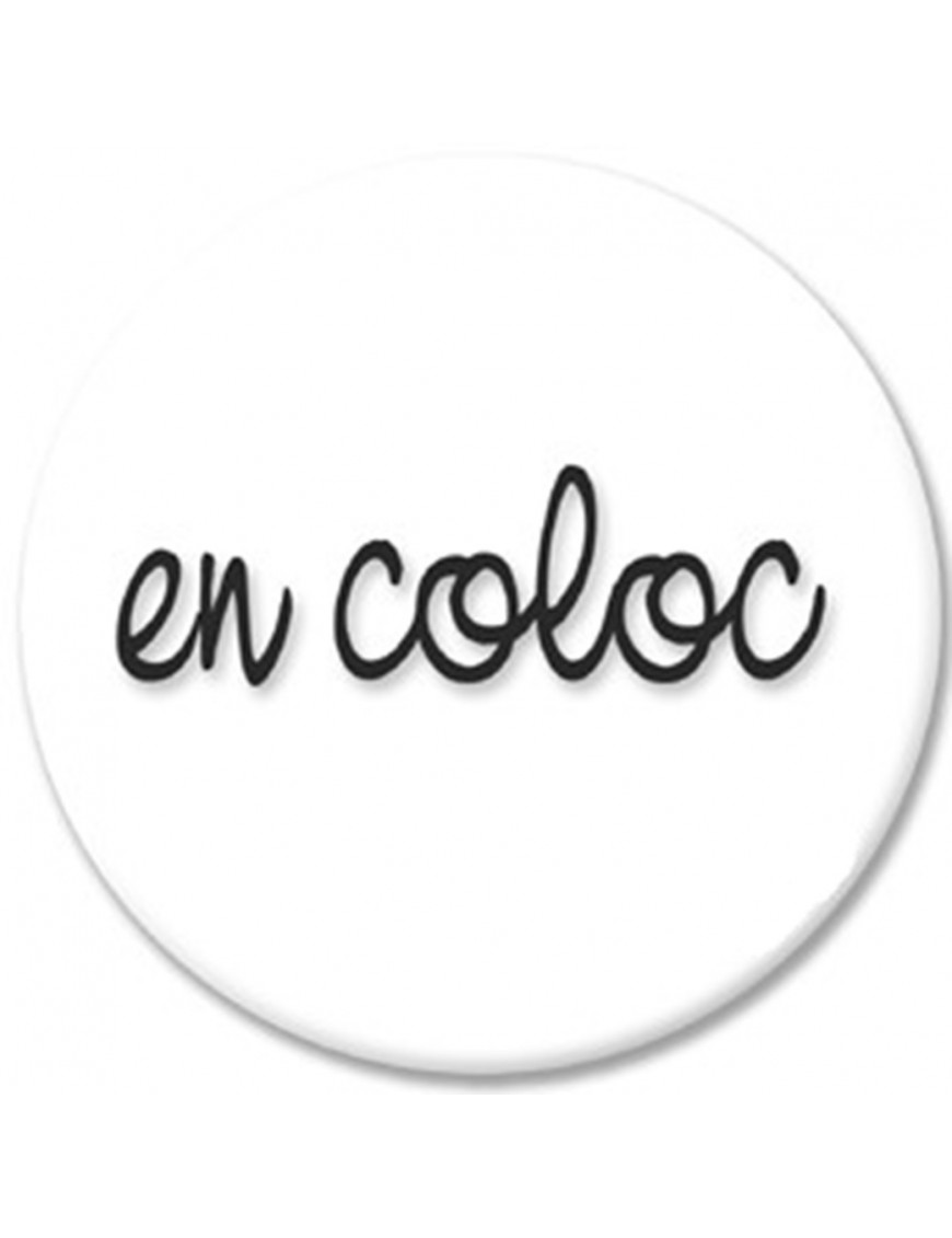 En coloc fond blanc (10cm) - Sticker/autocollant