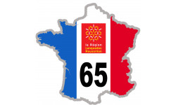 65 France Languedoc-Roussillon - 15x15cm - Sticker/autocollant