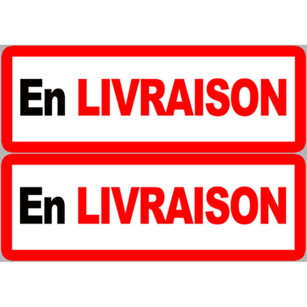 En Livraison (2 fois 29x10cm) - Sticker/autocollant