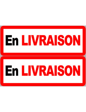 En Livraison (2 fois 29x10cm) - Sticker/autocollant