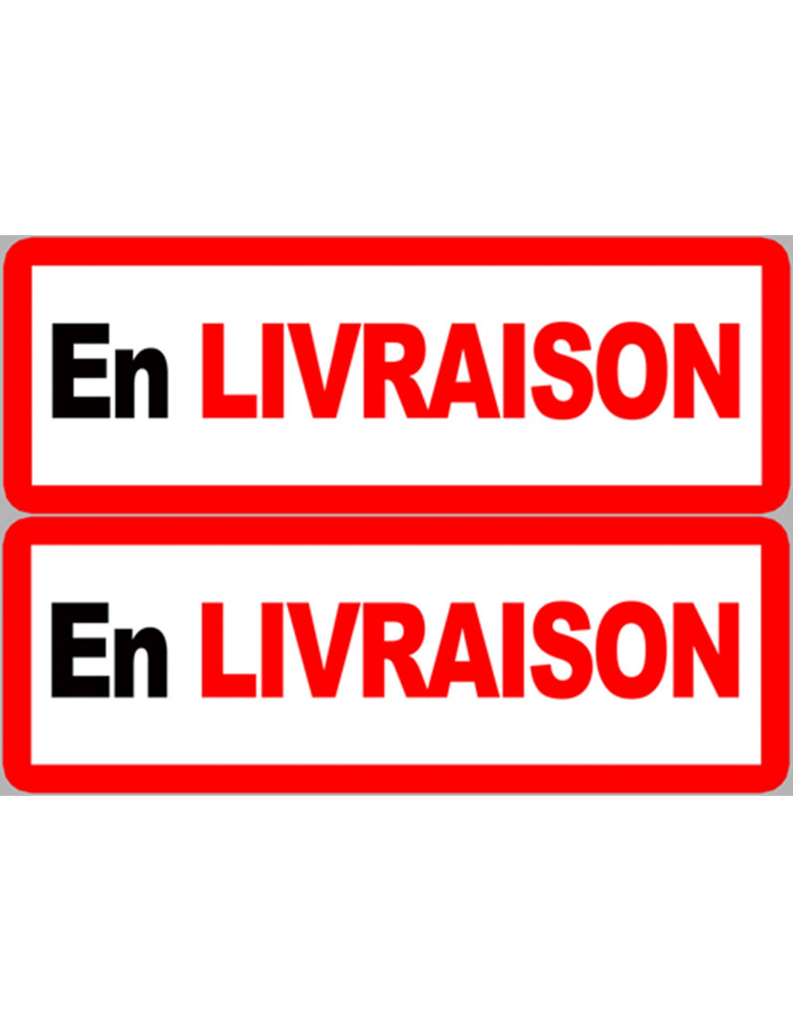 En livraison - 2 stickers de 29x10cm - Sticker/autocollant