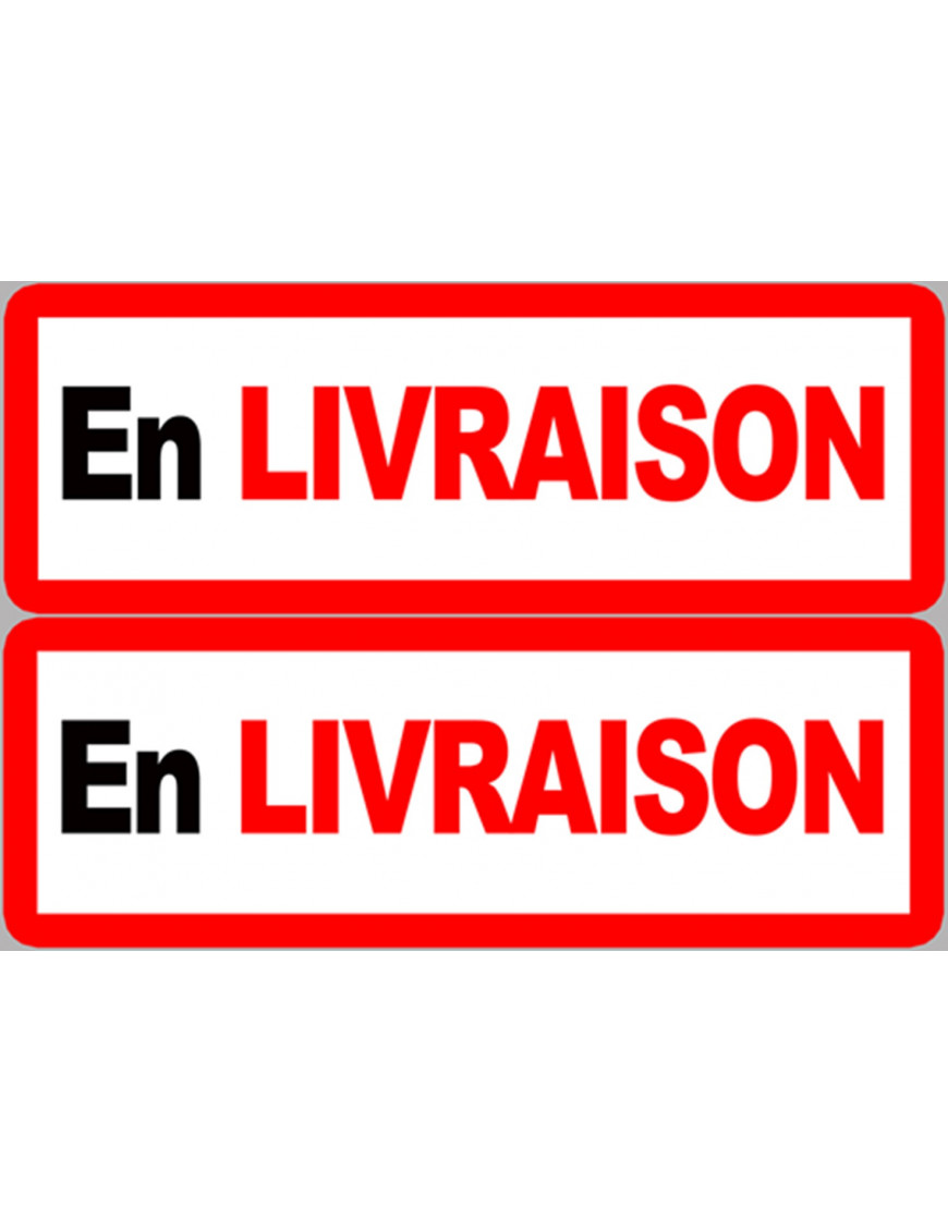 En livraison - 2 stickers de 29x10cm - Autocollant/Sticker