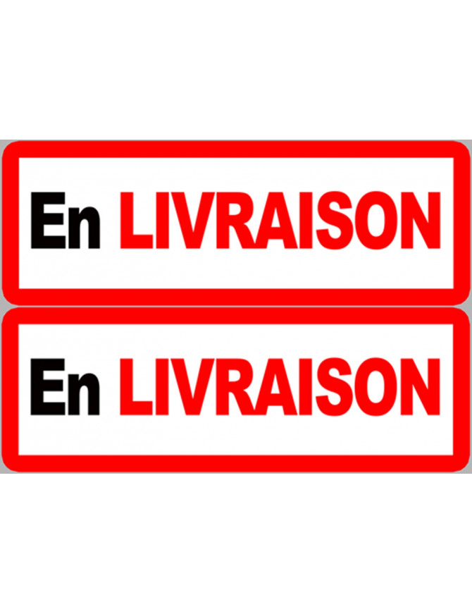 En Livraison (2 fois 29x10cm) - Sticker/autocollant