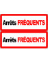 Arrêts fréquents (2 fois 29x10cm) - Autocollant/Sticker