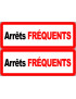 Arrêts fréquents (2 fois 29x10cm) - Sticker/autocollant