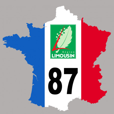 FRANCE 87 Limousin - 15x15cm - Sticker/autocollant FRANCE 87 Limousin - 15x15cm - Sticker/autocollant