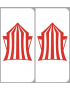 immatriculation tente La Baule (2 logos 10,2x4,6cm) - Autocollant/Sticker
