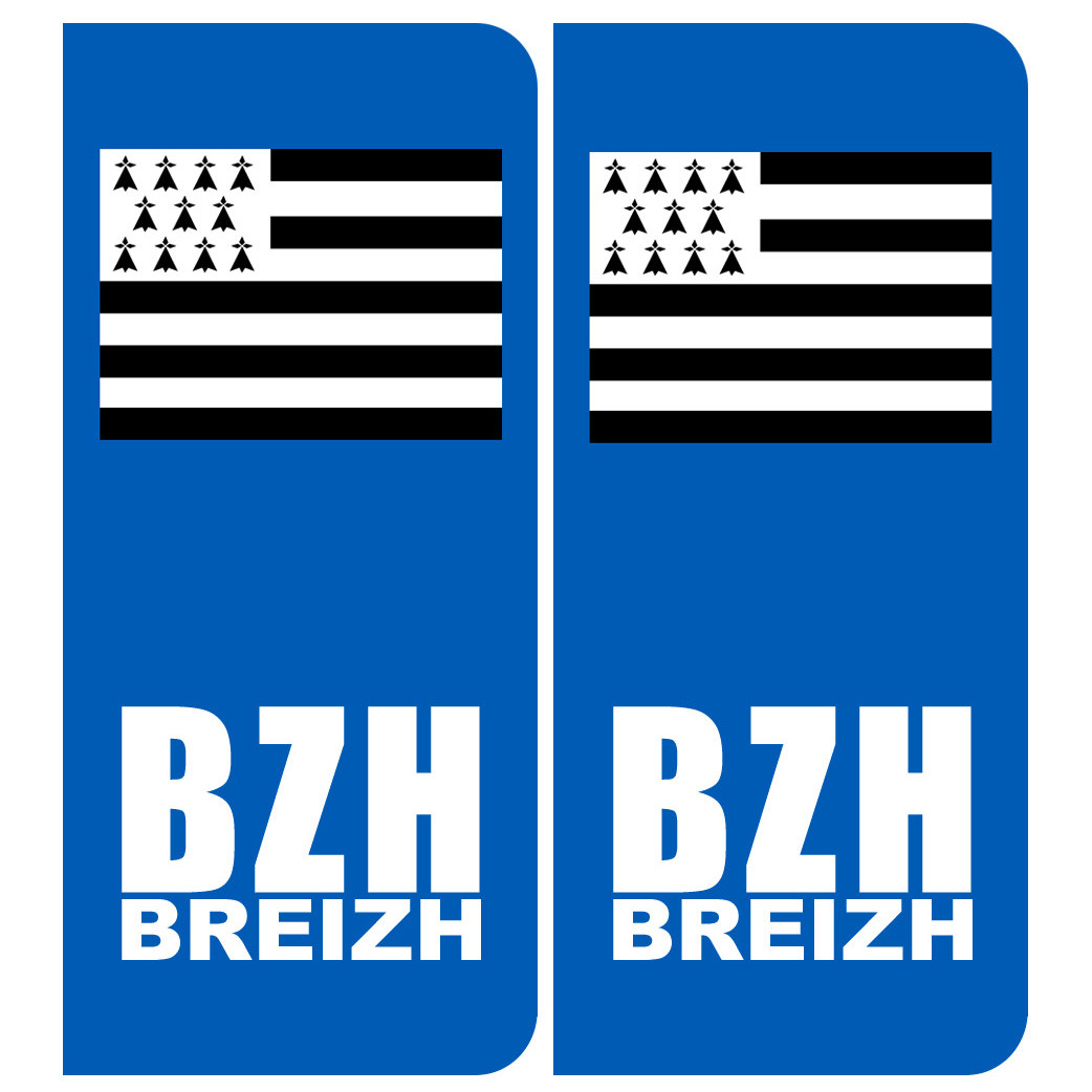 immatriculation BZH - Sticker/autocollant