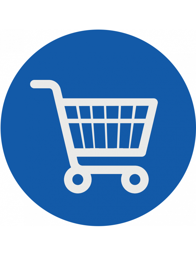 Passage pour caddy obligatoire - 10cm - Sticker/autocollant