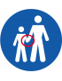 tenir la main de l'enfant - 20cm - Sticker/autocollant