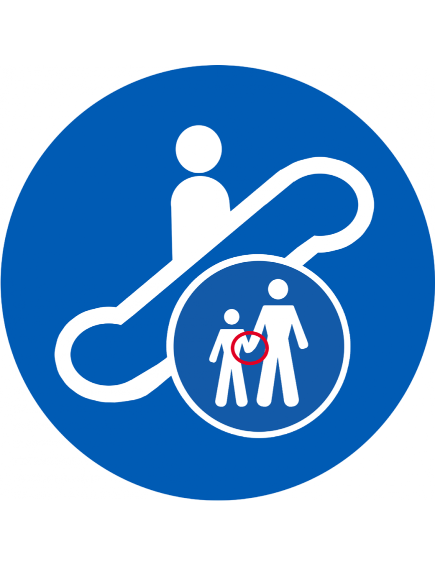 Escalateur tenez les enfants - 5cm - Sticker/autocollant Escalateur tenez les enfants - 5cm - Sticker/autocollant