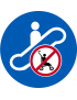 Escalateur poussette interdite - 20cm - Sticker/autocollant